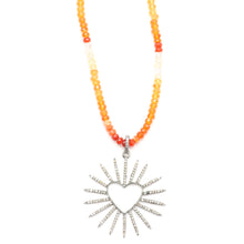 將圖片載入圖庫檢視器 Diamond Sunshine of Your Love Fire Opal Necklace
