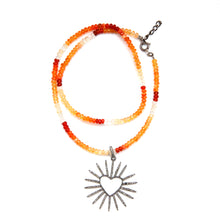 將圖片載入圖庫檢視器 Diamond Sunshine of Your Love Fire Opal Necklace
