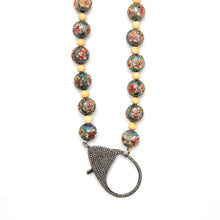 Charger l'image dans la galerie, Diamond Champleve Beaded Necklace
