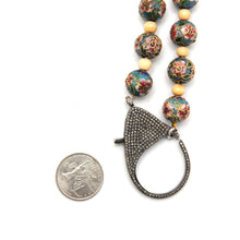 Charger l'image dans la galerie, Diamond Champleve Beaded Necklace
