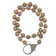 Charger l'image dans la galerie, Diamond Champleve Beaded Necklace
