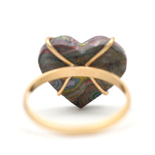 画像をギャラリービューアに読み込む, 14k Fordite Heart Ring
