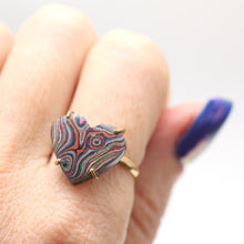 画像をギャラリービューアに読み込む, 14k Fordite Heart Ring
