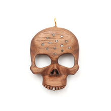 画像をギャラリービューアに読み込む, 14k Diamond Wood Skull Pendant
