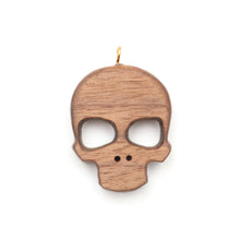 画像をギャラリービューアに読み込む, 14k Diamond Wood Skull Pendant
