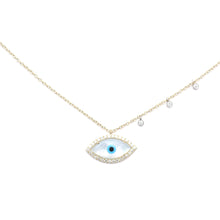 Laden Sie das Bild in den Galerie-Viewer, 14k Diamond Evil Eye Necklace
