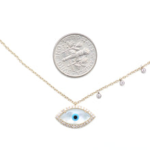 Laden Sie das Bild in den Galerie-Viewer, 14k Diamond Evil Eye Necklace
