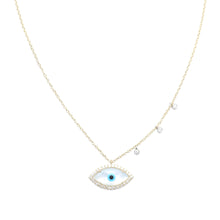 Laden Sie das Bild in den Galerie-Viewer, 14k Diamond Evil Eye Necklace
