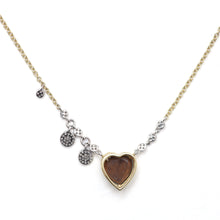 Laden Sie das Bild in den Galerie-Viewer, 14k Diamond Opal Heart Necklace L

