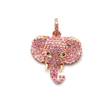 Laden Sie das Bild in den Galerie-Viewer, 14k Pink Sapphire Elephant Charm
