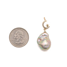 將圖片載入圖庫檢視器 14k Diamond Celestial Rainbow Pearl Pendant
