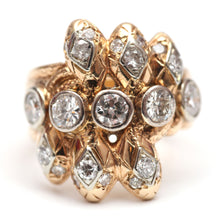 將圖片載入圖庫檢視器 14k Medusa Diamond Snake Ring
