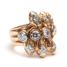 將圖片載入圖庫檢視器 14k Medusa Diamond Snake Ring
