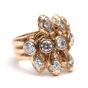 14k Medusa Diamond Snake Ring