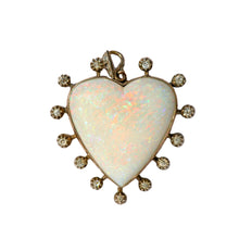 Laden Sie das Bild in den Galerie-Viewer, 18k Diamond Opal Heart Pendant
