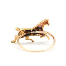 Load image into Gallery viewer, 14k Diamond Horse Stick Pin Ring
