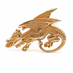 10k Dragon Stick Pin Ring