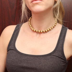 14k Gold Bead Necklace