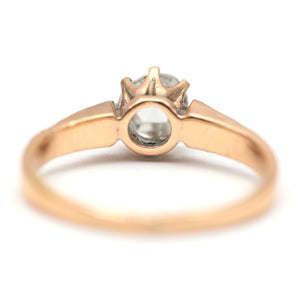 15k Rose Cut Diamond Engagement Ring