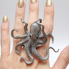 Load image into Gallery viewer, Giant Sterling Silver Octopus Ring
