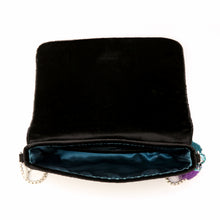 Load image into Gallery viewer, Black Velvet Hand Embroidered Octopus Clutch Purse
