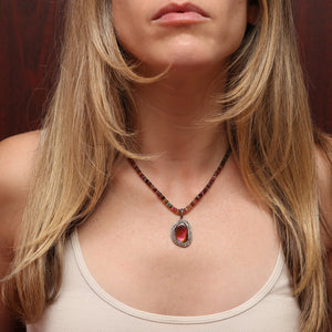 Diamond Tourmaline Heishi Necklace