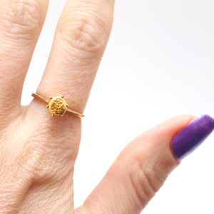 24k Pirate Booty Solitaire Ring