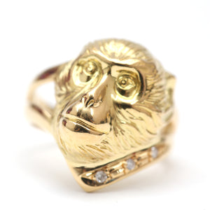 18k Diamond Monkey Ring