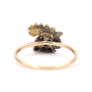 SOLD TO H*** 14k Rose Cut Diamond Rooster Ring