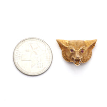 Load image into Gallery viewer, 9k Victorian Fox Face Brooch
