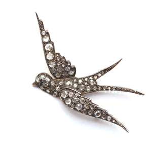 9k Rose Cut Diamond Swallow