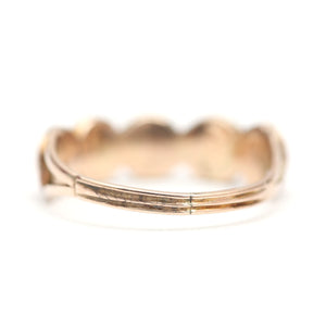 9k Georgian Half Hoop Coral Ring