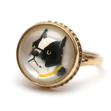 Load image into Gallery viewer, 18k Essex Crystal Boston Terrier Ring
