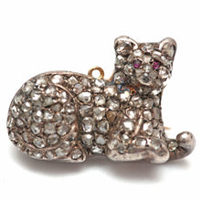 Carica l&#39;immagine nel visualizzatore di Gallery, Large Victorian Rose Cut Diamond Cat
