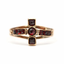 Load image into Gallery viewer, 15k Antique Garnet Ring
