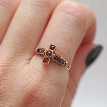 Load image into Gallery viewer, 15k Antique Garnet Ring
