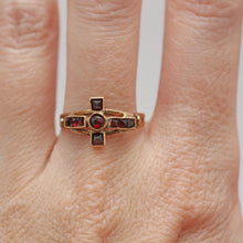 Load image into Gallery viewer, 15k Antique Garnet Ring
