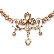 將圖片載入圖庫檢視器 9k Antique Opal Heart Necklace
