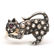 Load image into Gallery viewer, Victorian Rose Cut Diamond Cat Rings
