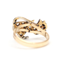 Load image into Gallery viewer, Victorian Rose Cut Diamond Cat Rings

