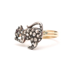 Load image into Gallery viewer, Victorian Rose Cut Diamond Cat Rings

