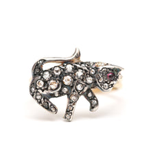Load image into Gallery viewer, Victorian Rose Cut Diamond Cat Rings
