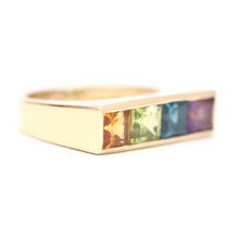 Load image into Gallery viewer, 14k Rainbow Gem Band

