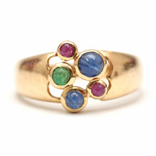 將圖片載入圖庫檢視器 14k Multigem Bubble Ring
