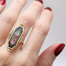 Load image into Gallery viewer, 18k Enamel Wildflower RIng
