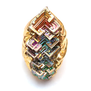 14k Rainbow Bismuth Ring