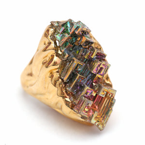 14k Rainbow Bismuth Ring