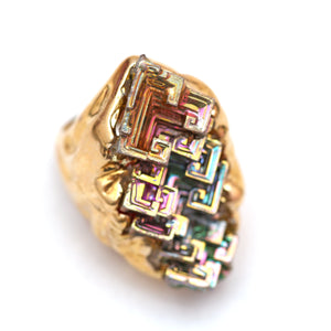 14k Rainbow Bismuth Ring