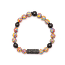 將圖片載入圖庫檢視器 Diamond Spinel Men&#39;s Beaded Graffiti Bracelets
