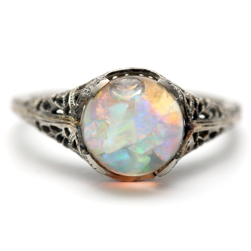 14k Floating Opal Ring